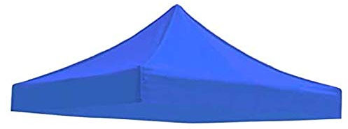 YMLOVE 1 housse de rechange pour auvent de terrasse extérieur – Bâche de toit pour tonnelle, pavillon, pare-soleil (bleu, 2 x 2 m)