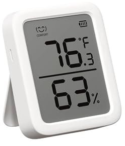 SwitchBot Thermometer Hygrometer Innen, Bluetooth Hygrometer Digital Temperatur Feuchtigkeit Sensor mit APP & Datenspeicherung, Taupunkt/VPD/Absolute Feuchtigkeitssensor