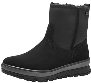 Jana Botas Deportivas de Invierno para Mujer, Forro cálido, Vegano, Moda, Negro, 39 EU