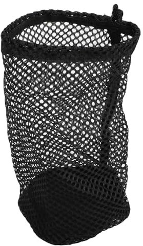 Fockety Netz-Kordelzugtasche, Schwarze Nylon-Netztasche mit Verschiebbarem Kordelzug-Kordelverschluss, Netz-Sportausrüstungstasche für Baseball, Softball, Tennis, Golfbälle