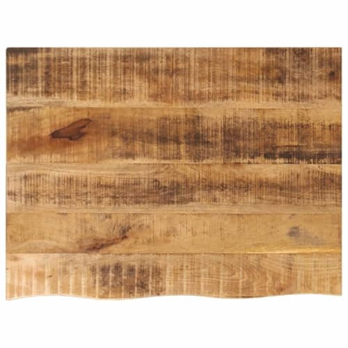 vidaXL Tischplatte, Holzplatte für Tisch Esstisch Couchtisch, Massivholzplatte Baumkante, Ersatztischplatte, 70x60x2,5cm Massivholz Raues Mangoholz