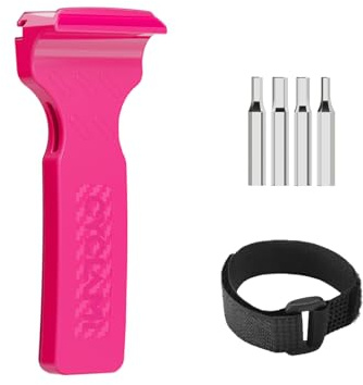 CYCLAMI 2-in-1 Bike Tire Levers Tool Kit - Ultra Strong Portable Tire Removal Crowbar for Road & Mountain Bikes - Durable Bicycle Tire Repair Tools, Easy Install/Remove for Standard Tires (Pink)