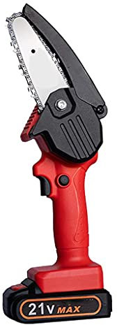 IUBGFTO Sega elettrica a Una Mano per Motosega a Batteria, Catena temprata, Doppio Interruttore di Protezione, Adatta per la potatura di Alberi e Taglio del Legno, Sega a Catena