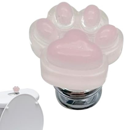 Ceprznvey Asistencia con botón de caza de inodoros, pulsador de botón de tanque de inodoro | Herramienta luminosa de prensa de inodoro | Accesorios de baño Cat Claw para mujeres