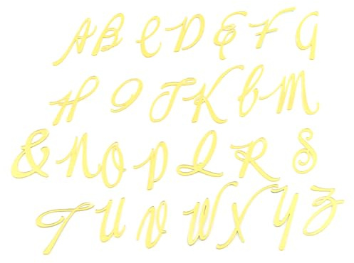 Festival Lot de 26 décorations de gâteaux avec alphabet doré