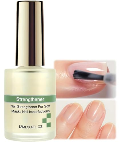 Nail Strengthener and Growth Polish, Nail Strengthener for Weak & Damaged Na-ils, Nails Hardener Extra Strong and Growth, Fast-Acting Nails Repair for Damaged Na-ils, Strengthening Na-il Polish