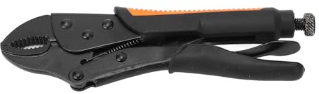 7 Inch Locking Pliers with Curved Jaw - Carbon Steel Woodworking Clamping Device and Adjustable Pressure Locking Wrench with Hardened Teeth and Non Slip Handle for Industrial (10 Inch)