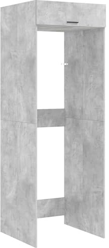 Augerqir Armoire pour machine à laver en béton - 67,5 x 68 x 200 cm - Avec porte - Étanche - Design moderne - Pour salle de bain et ménage - Durable et pratique