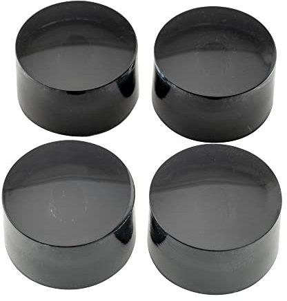 Musiclily Pro Metrische Größe 18 Splines Zylinder-Form Potiknopfe Speed Knobs für Gretsch Streamliner Style E-Gitarre, Schwarz(4er Set)