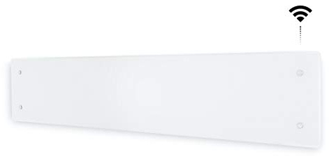 Adax CLea L - Intelligente Wifi Wandkonvektor - 600W, Weiß | Elektroheizung Wandmontage | Elektroheizkörper - Höhe 222mm | Smartphone-Steuerung | LCD-Anzeige | Heizung Elektrisch | KWT | IP24C