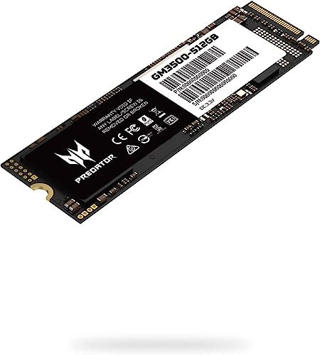 Acer SSD PREDATOR GM-3500 512Gb PCIe NVMe Gen3 M.2 PCI Express 3.0 3D NAND