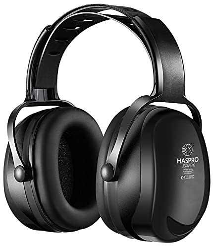 Haspro Cache-oreilles de sécurité, LEXAR 7X, SNR 34dB, taille unique réglable, protection auditive pour bricoleurs, travail, tir, musique, menuiserie, jardinage.