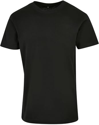 Build Your Brand Bb010-basic Round Neck T-Shirt, T-Shirt Uomo, Nero, 5XL