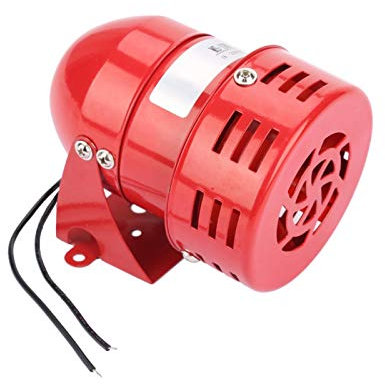 BORDSTRACT Campanello di allarme motore industriale, allarme motore rosso MS-190 Allarme 220V 120DB con cicalino continuo adatto per fabbriche, aree residenziali, strade commerciali