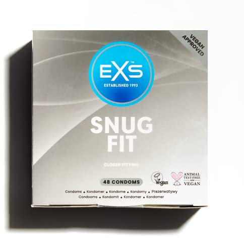 EXS | Snug Fit-Kondome | Naturlatex & fester sitzendes Kondom | Vegan | 48er-Pack