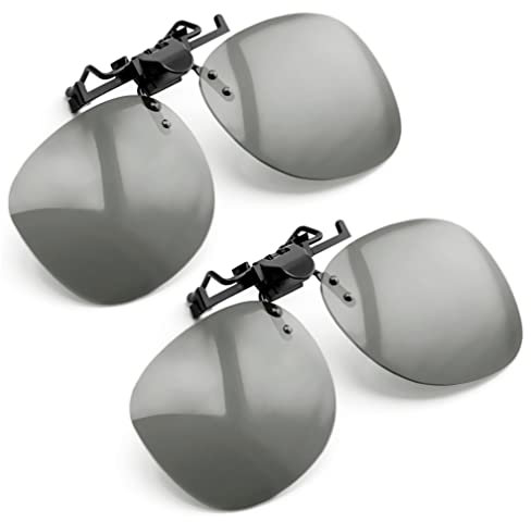 PRECORN 2er Set 3D Brille Clip-On Universale Passive 3D Brille für Brillenträger kompatibel mit vielen versch. Geräten