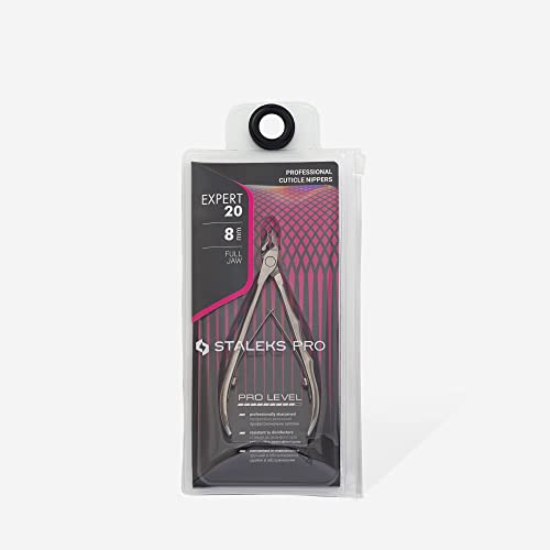 STALEKS PRO Expert 20 - Tronchesi professionali per cuticole, 8 mm, confezione da 1 pezzi, modello NE-20-8
