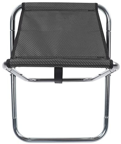 HEEPDD Campinghocker, Tragbar, Klappbar, 150 Kg Belastbarkeit, Silber-Grau, für Outdoor-Reisen