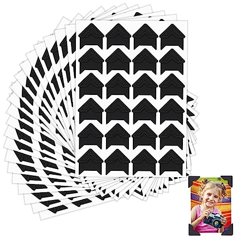EKSMA 288 Angoli Adesivi per Foto Fotoecken Selbstklebend - 12 Fogli di Angoli Adesivi per Album fotografici e Scrapbook Fai da Te - Decorazioni per Album fotografici e diari