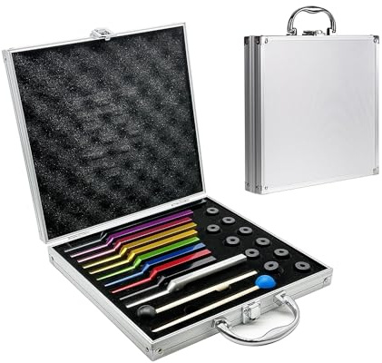 RATSTONE Diapason Therapeutique,Set de 10 diapasons avec base + 2 marteaux en silicone et chiffon de nettoyage, idéal pour la guérison des chakras, la guérison par le son et l'anti-stress.