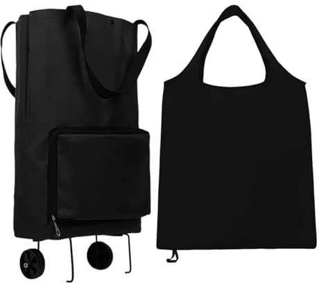 Borsa per la spesa pieghevole con ruote - impermeabile, riutilizzabile