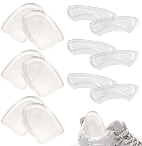 6 Paia Talloniere in Silicone, Talloniera in Gel, Cuscinetti per Tallone, Cuscinetti in Gel per Tallone per Sperone Calcaneare, Soletta Tallones, Cuscino per Il Tallones