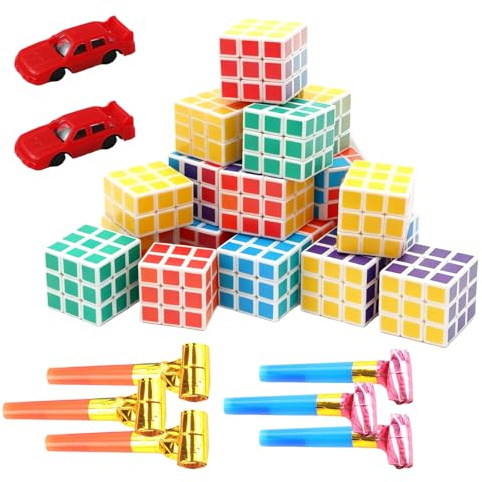 Mini Cubi Magici,15 Puzzle Magic Cube per Natale,3x3CM Magico Cubes Professionale,Cubi Puzzle per Bambini Adulti,Mini Speed Cube per Regalo di Compleanno, Gioco di Viaggio, Riempimento Regalo