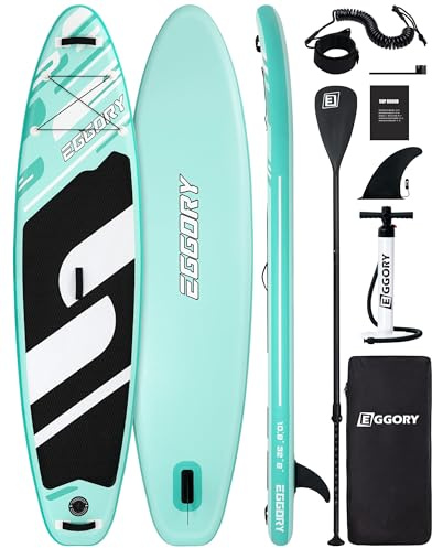 Stand Up Paddle Planche de Surf Gonflable Sup - Accessoires complets pour Planches de pagaie - Pompe à pagaie réglable - Sac à Dos de Voyage - Sangle d'épaule (Léger Vert)