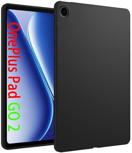 GIOPUEY Case for OnePlus Pad Go 2 2025, Soft TPU back shell, Ultra-light and thin, Anti-vibration and anti-slip, no bulky - black