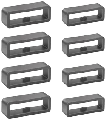 NiceNaiils 8 Pcs Soporte para Correa de Reloj, Retenedor de Correa para Reloj Hebilla de Silicona de Anillo, Retenedor Correa Reloj, para Correa de Reloj Inteligente de Pulsera, 20/22mm