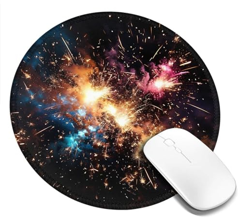 Musmatta tvättbar datormusmatta med halkfri gummibas explosion fyrverkeri musmatta för bärbar dator skrivbordstillbehör matta spelmusmatta för kontorsbord dator hem 4 st