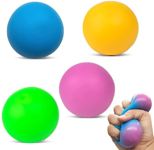 Yeefunjoy 4pcs Fidget Ball Fidget Toy Pallina Antistress Antistress Mano, Antistress Adulti Palla Anti-Stress Palla da Decompressione Sfera Giocattoli per Bambini