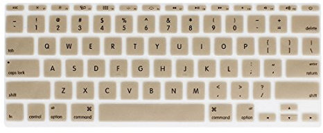 Ruilogod di copertura della tastiera degli Stati Uniti del silicone per Air 11 pollici Champagne Gold