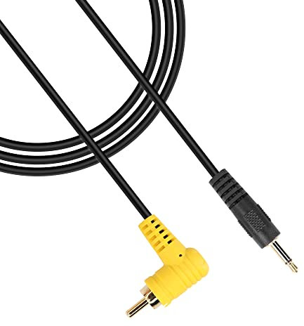 PNGKNYOCN 3,5 mm Mono-auf-Cinch-Kabel, 90 Grad rechtwinkliger Cinch-Stecker auf 0,3 cm Stecker, Audio-Konverterkabel für Lautsprecher, Subwoofer, Verstärker (1,8 m)