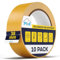 Plid® Goldband Malerkrepp [Wasserabweisend] - Malerklebeband Nassfest - Innen & Außen - Abklebeband Maler, verhindert Unterlaufen von Farben - Painters Tape - Klebeband Maler (38mm, 10 Rollen x 50m)