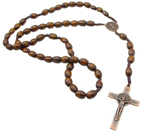 Uskerb Elegant Rosary Beads for Men - Smooth Prayer Beads with Durable Crucifix for Meditation and Daily Wear - Lightweight Design