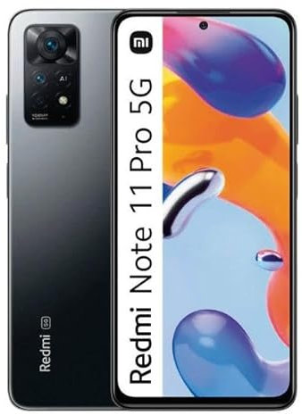 Xiaomi Redmi Note 11 Pro 5G Dual SIM 6GB RAM 128GB 5G gris grafito + tarjeta de protección de pantalla (6 meses gratis un cambio único) (Reacondicionado)