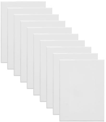 10er Pack Leinwände auf Keilrahmen (ehemals Malen nach Zahlen) 40 x 50 cm – mit vorhandenen Konturen, ideal zum Übermalen oder Grundieren, Leinwand, Canvass - Muster variiert