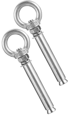 Angoily Tornillos De Expansión De Acero Inoxidable M6x60 Para Muros De Hormigón 2 Piezas Pernos De Ojo De Anclaje Instalación Rápida Diseño Seguro Multifuncionales