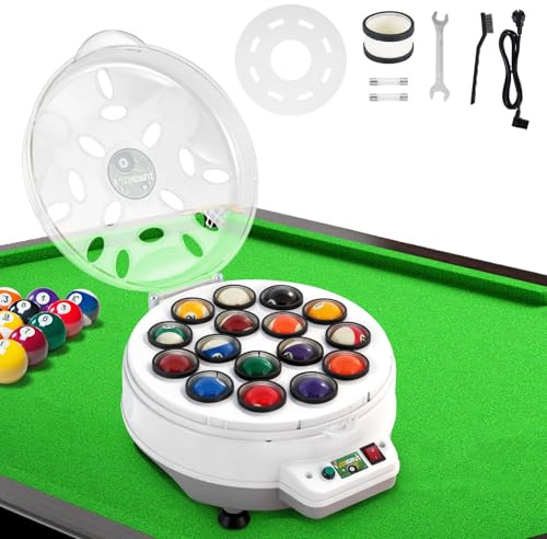 YJINGRUI Automatic Billiard Ball Cleaner, 16-Ball Pool Ball Polisher