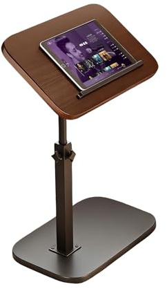 Vyranut Adjustable 45–80cm Laptop Table, 360° Rotating & Tilting Desk for Sofa/Bed, Mobile Workstation for Smart Working, Reading & Breakfast, Sturdy Carbon Steel Frame