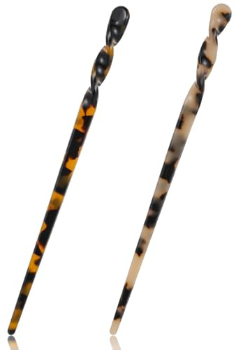 Acetate Hair Sticks for Women 2PCS Hair Chopsticks Hairs Stick Pin Vintage Hairpins Hairs Sticks for Buns Pins for Women Mini Styling Decorative Hairpin