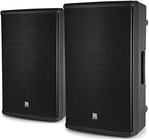 Power Dynamics PD415A 15 Bluetooth Active Speaker Pair DJ Speakers, Powerful PA Speakers System for Large Venues, Ideal for DJs and Live Events, 3800W Combined Active Speakers Pair