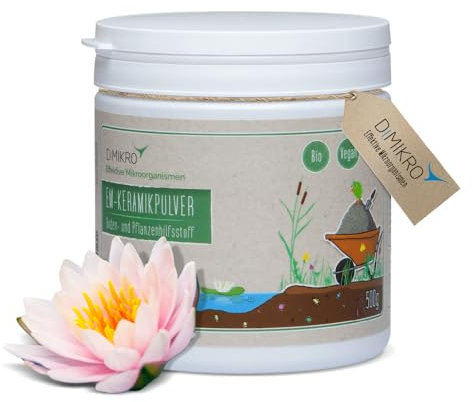 EM Keramikpulver mit Effektiven Mikroorganismen - DIMIKRO® - feinst zermahltes Keramikpulver (1 kg) - für Bodenverbesserung, Fermentationshilfe, Schimmelbekämpfung, Farben und mehr