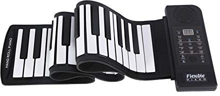 Piano à enrouler, piano à clavier numérique à enroulement électrique souple et pliable, étanche, antipoussière, facile à transporter, adapté aux débutants ou aux cadeaux