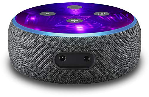 2er Set Folie Cover für intelligenten Smart Speaker Lautsprecher Aufkleber Schutzfolie Skin selbstklebend passgenau Klebefolie für Sprachassistent R137 (Nr. 13 Neon Light)