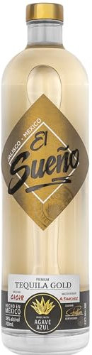 El Sueño Tequila Gold - great-tasting quality Tequila made with fresh sustainably-produced ingredients & rested for 2 months in bourbon barrels, hints of sweet caramel & vanilla, 70cl, 38% ABV
