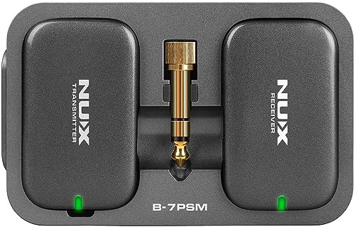 NUX | B-7PSM Wireless In-Ear Monitor System 5.8GHz | Clear Low-Latency Audio for Musicians & Stage Use | Includes Charging Case
