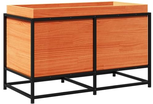vidaXL Odlingslåda vaxbrun 80x40x50 cm massiv furu, hög odlingslåda, odlingskruka, blomkrukor, höga odlingslådor, odlingskrukor, blomkruka