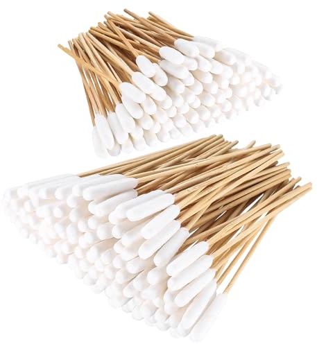 PXARMYYXGS 200 Bâtonnets de Coton pour Chiens, 15cm 12cm Nettoyage des Oreilles pour Chiens, Bâtonnets de Nettoyage Longs pour Animaux de Compagnie Chiens Chats avec Grande Tête